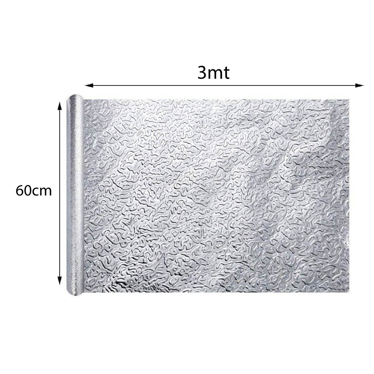 Aluminio Autoadhesivo Cocina 60cm x 3Mt
